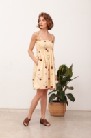 Vestido Nido de Abeja Beth Beige