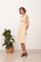 Vestido espalda cruzada Betty Beige