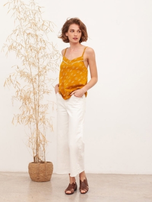 Blusa Tirantes Bibi Mostaza