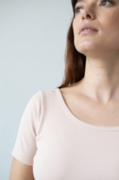 Camiseta cuello barco Brooke Rosa manga corta