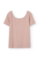 Camiseta cuello barco Brooke Rosa manga corta