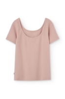 Camiseta cuello barco Brooke Rosa manga corta