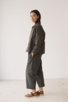 Chaqueta de sarga oversized gris