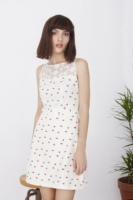 Vestido Henna crudo marinero con bordado