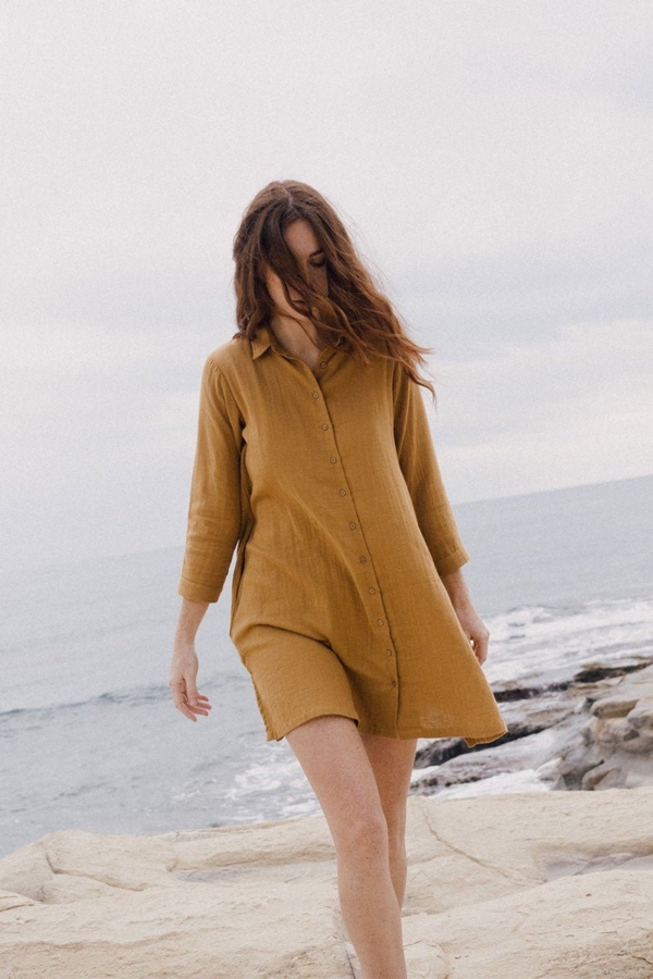 Vestido Elisa Mostaza