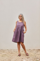 Vestido Corte Imperio Febe Púrpura Ecológico