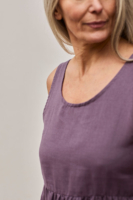Vestido Corte Imperio Febe Púrpura Ecológico