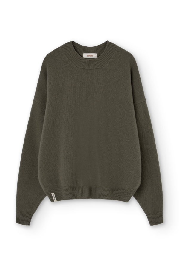 Jersey Gaudia manga murciélago verde lana merino