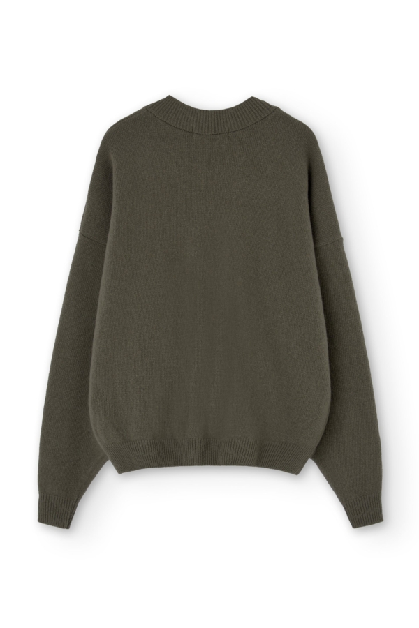 Jersey Gaudia manga murciélago verde lana merino