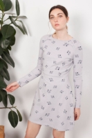 Vestido lazo Lilly gris estampado