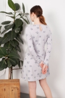 Vestido lazo Lilly gris estampado