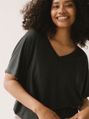 Camiseta Hada oversized Tencel negro