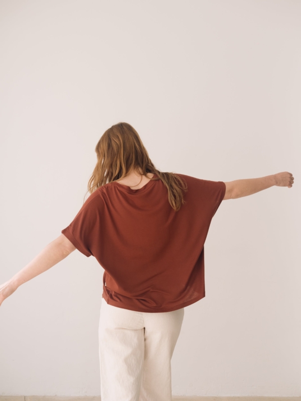 Camiseta Hada oversized Tencel rojo