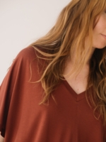 Camiseta Hada oversized Tencel rojo