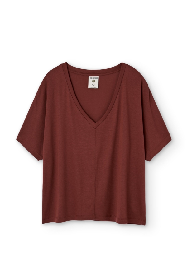 Camiseta Hada oversized Tencel rojo