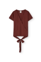 Camiseta Hagne cruzada Tencel rojo