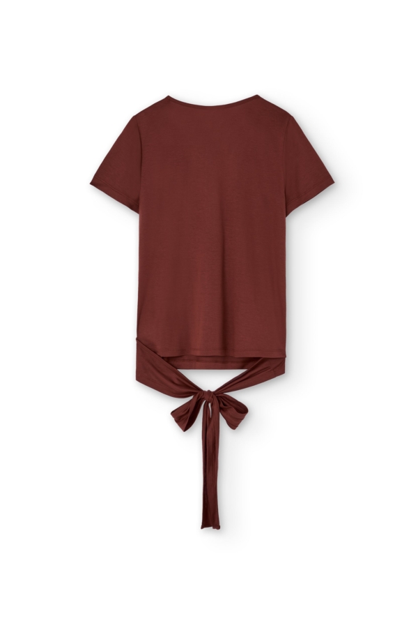 Camiseta Hagne cruzada Tencel rojo