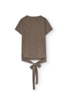 Camiseta Hagne cruzada marrón corteza