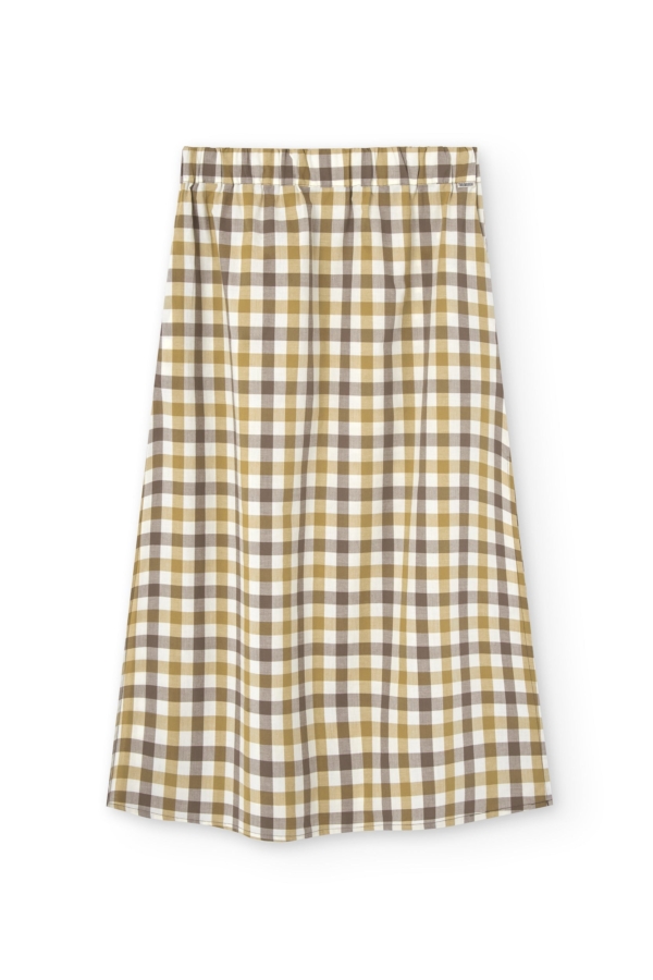 Falda midi Halia vichy algodón orgánico