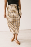 Falda midi Halia vichy algodón orgánico