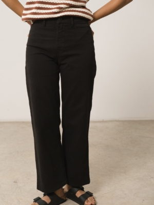 Pantalón Sailor Hani Negro Algodón Reciclado