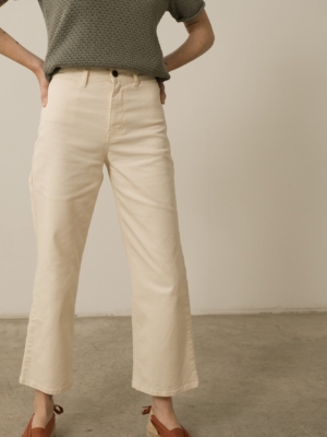 Pantalón Sailor Hani Blanco Algodón Reciclado