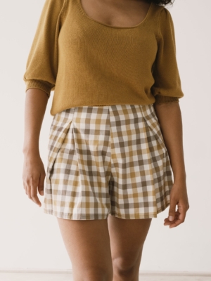 Pantalón corto Hannia Vichy algodón orgánico