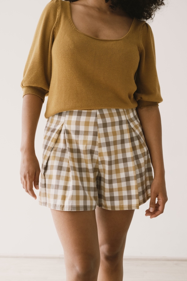 Pantalón corto Hannia Vichy algodón orgánico