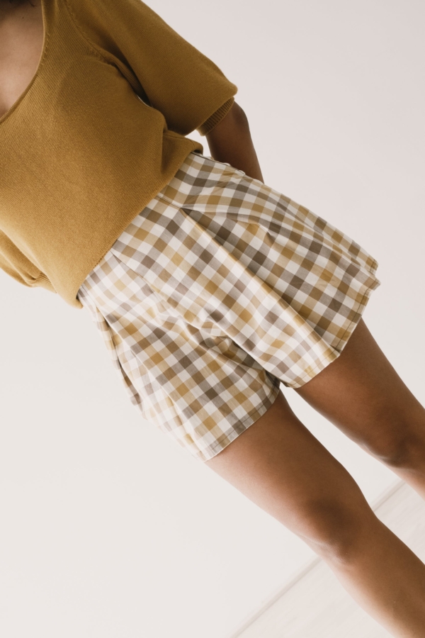 Pantalón corto Hannia Vichy algodón orgánico