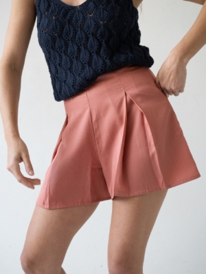 Pantalón corto Hannia Tencel rosa coral