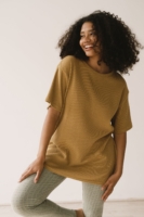 Camiseta unisex Harmony waffle mostaza