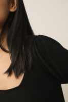 Top Punto Haya Lyocell Tencel Negro