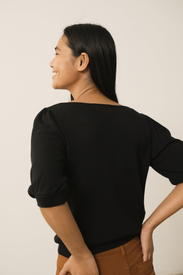 Top Punto Haya Lyocell Tencel Negro