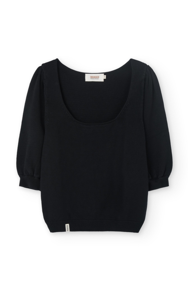 Top Punto Haya Lyocell Tencel Negro