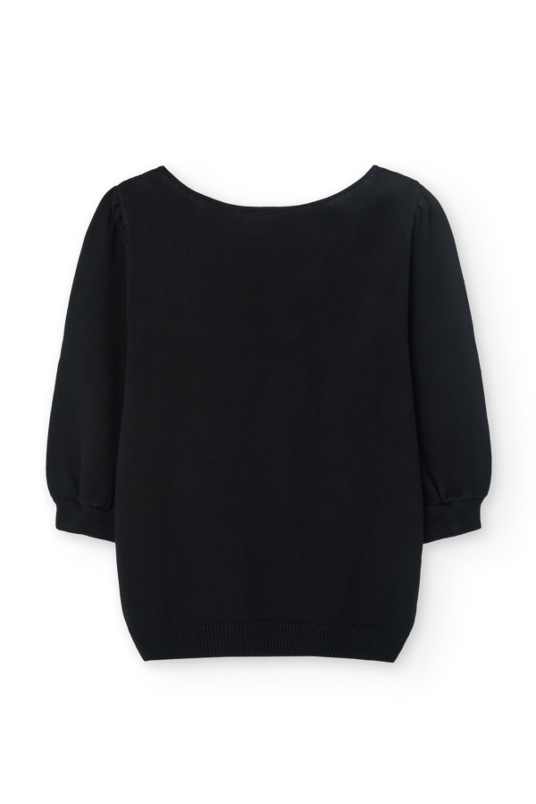 Top Punto Haya Lyocell Tencel Negro