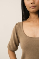 Top Punto Haya Lyocell Tencel Marrón