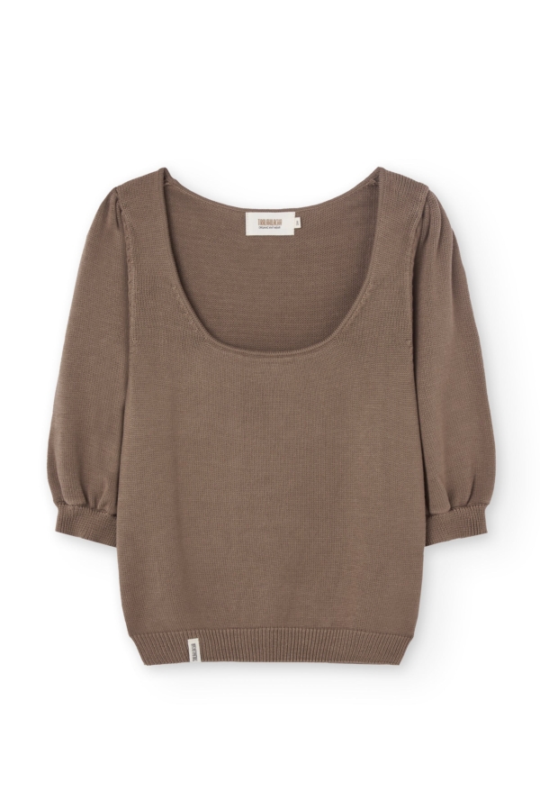 Top Punto Haya Lyocell Tencel Marrón