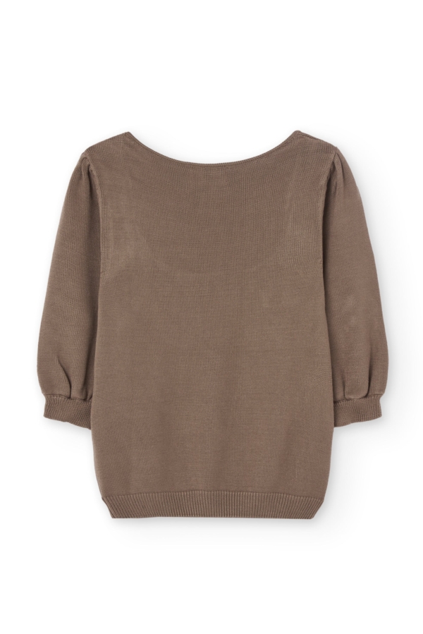 Top Punto Haya Lyocell Tencel Marrón