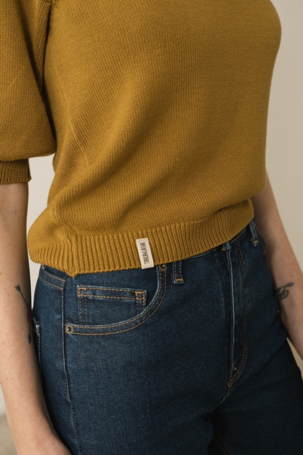 Top Punto Haya Lyocell Tencel Mostaza