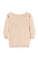 Top Punto Haya Lyocell Tencel Beige Rosado
