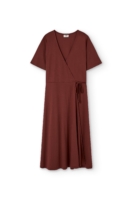Vestido Helen cruzado Tencel rojo
