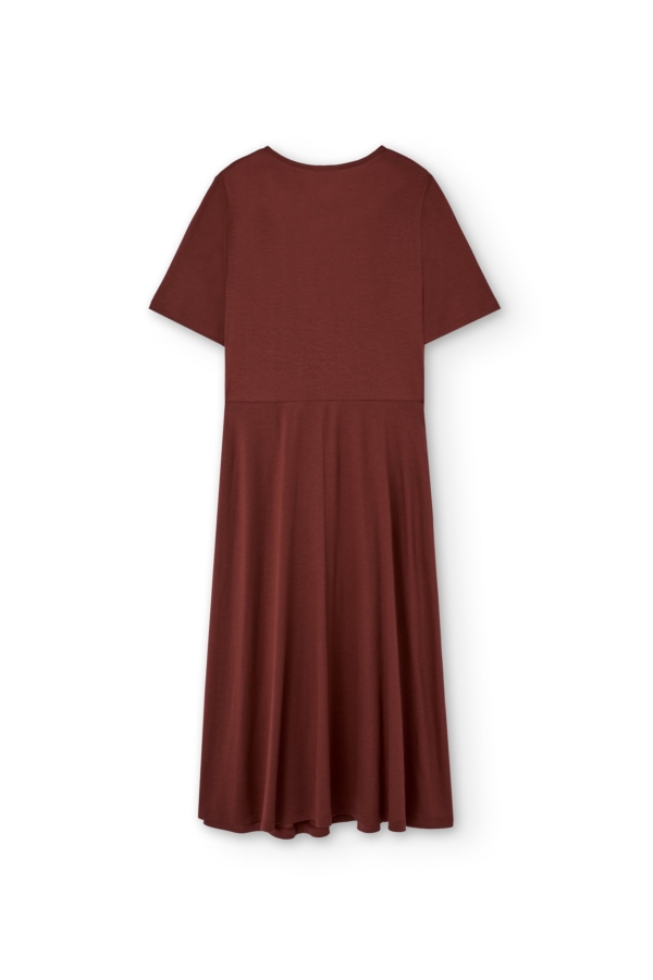 Vestido Helen cruzado Tencel rojo