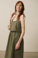 Vestido Tirantes Henar Lino Verde