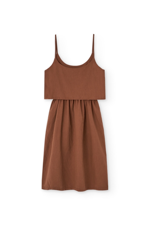 Vestido Tirantes Henar Lino Terracotta