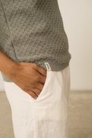 Pantalón Henna Oversized Lino Blanco