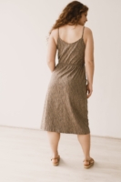 Vestido midi Hiara marrón corteza