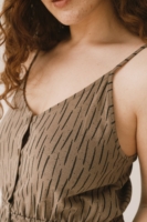 Vestido midi Hiara marrón corteza