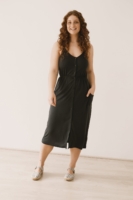 Vestido midi Hiara Tencel negro
