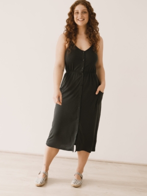 Vestido midi Hiara Tencel negro