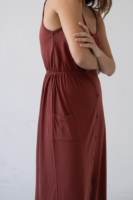 Vestido midi Hiara Tencel rojo
